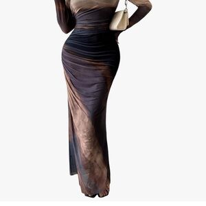 Multicolor Long Sleeve Dress